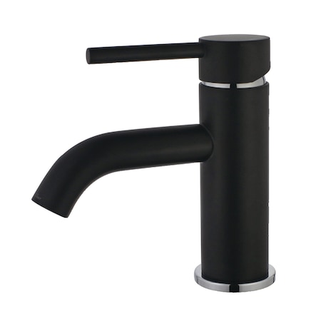 Fauceture LS8227DL Concord Single-Handle Bathroom Faucet W/Push Pop-Up, Blk/Chrm LS8227DL